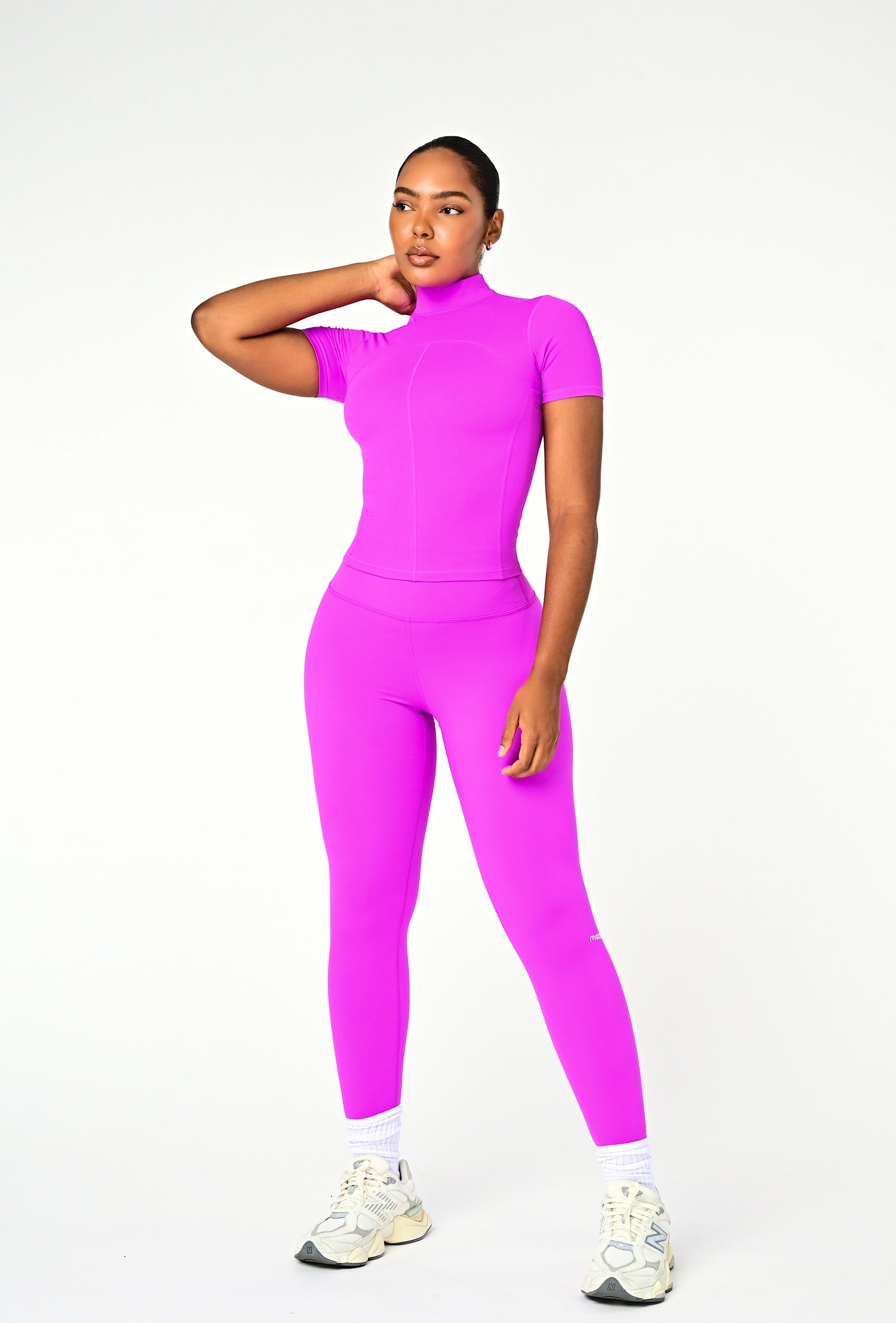 Contour Mock Neck - Dragonfruit