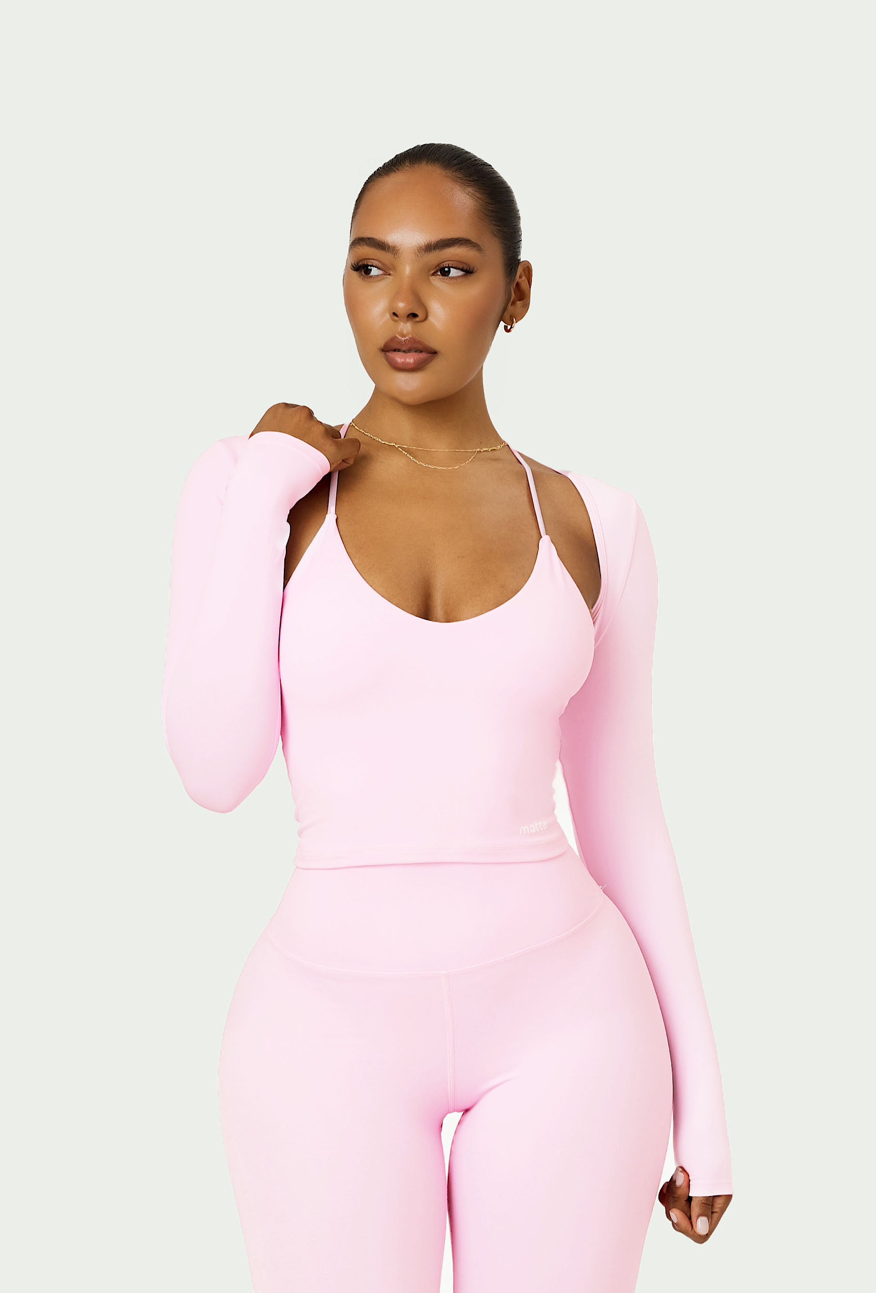 Align Long Sleeve Crop Top - Ballet Pink