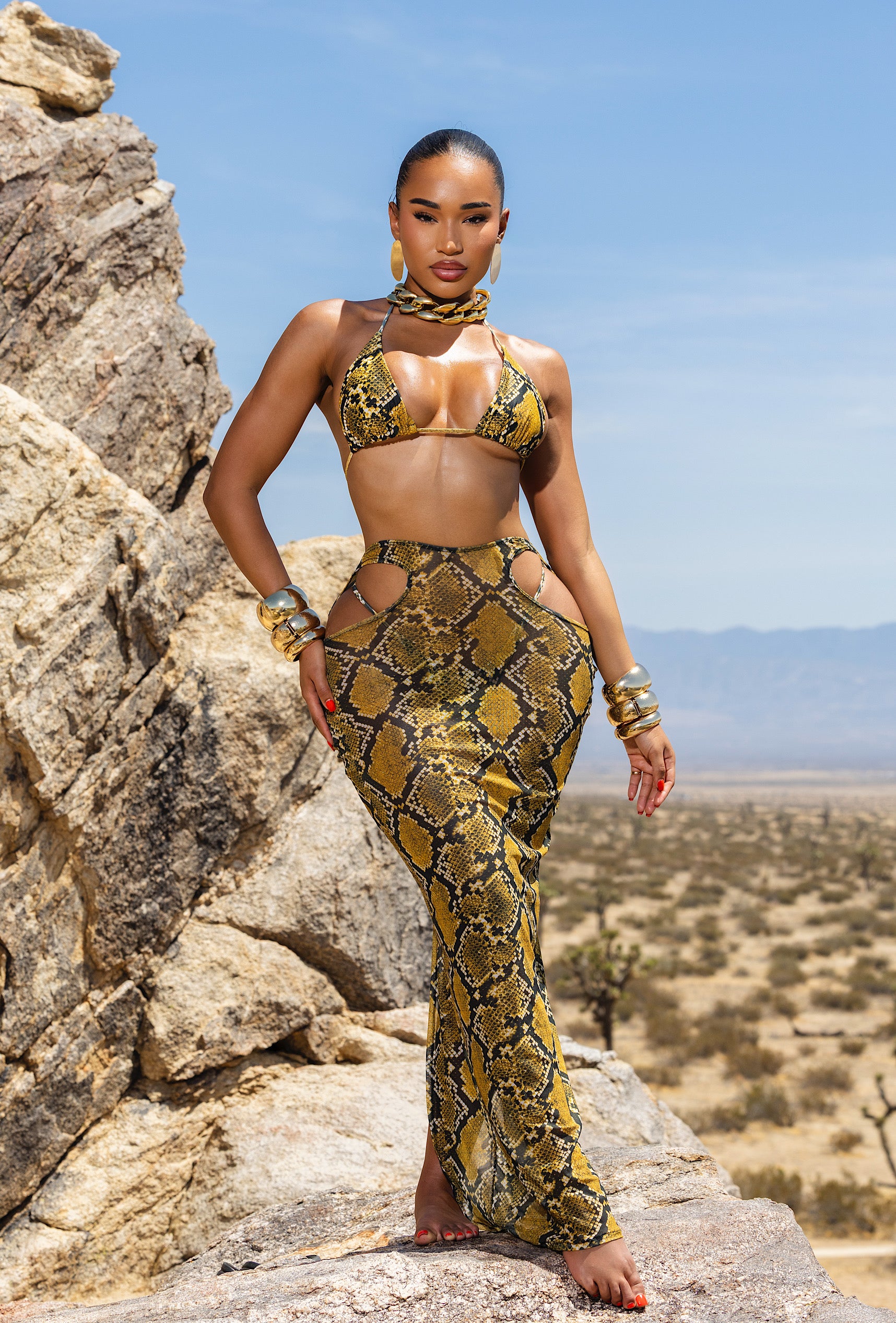 Augustus 3 Piece Set - Yellow Python
