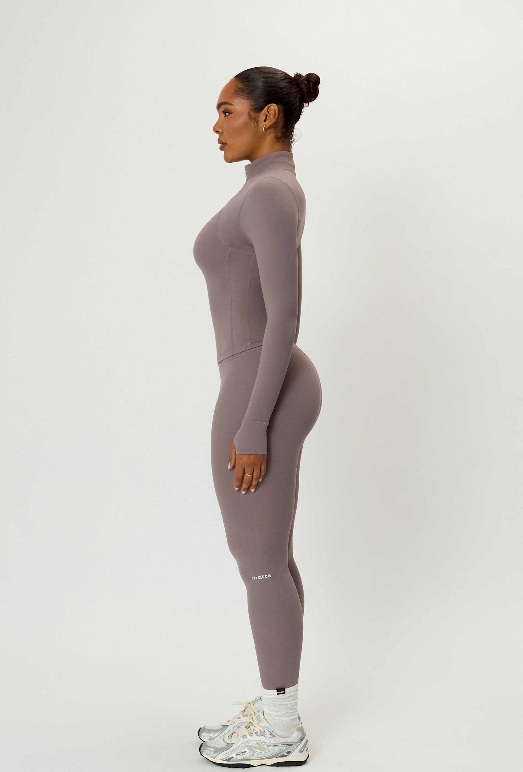 Contour Half Zip - Taupe