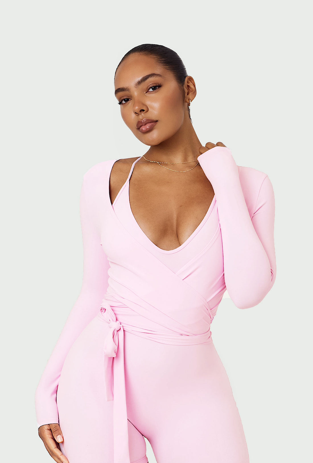 Forma Wrap Top - Ballet Pink