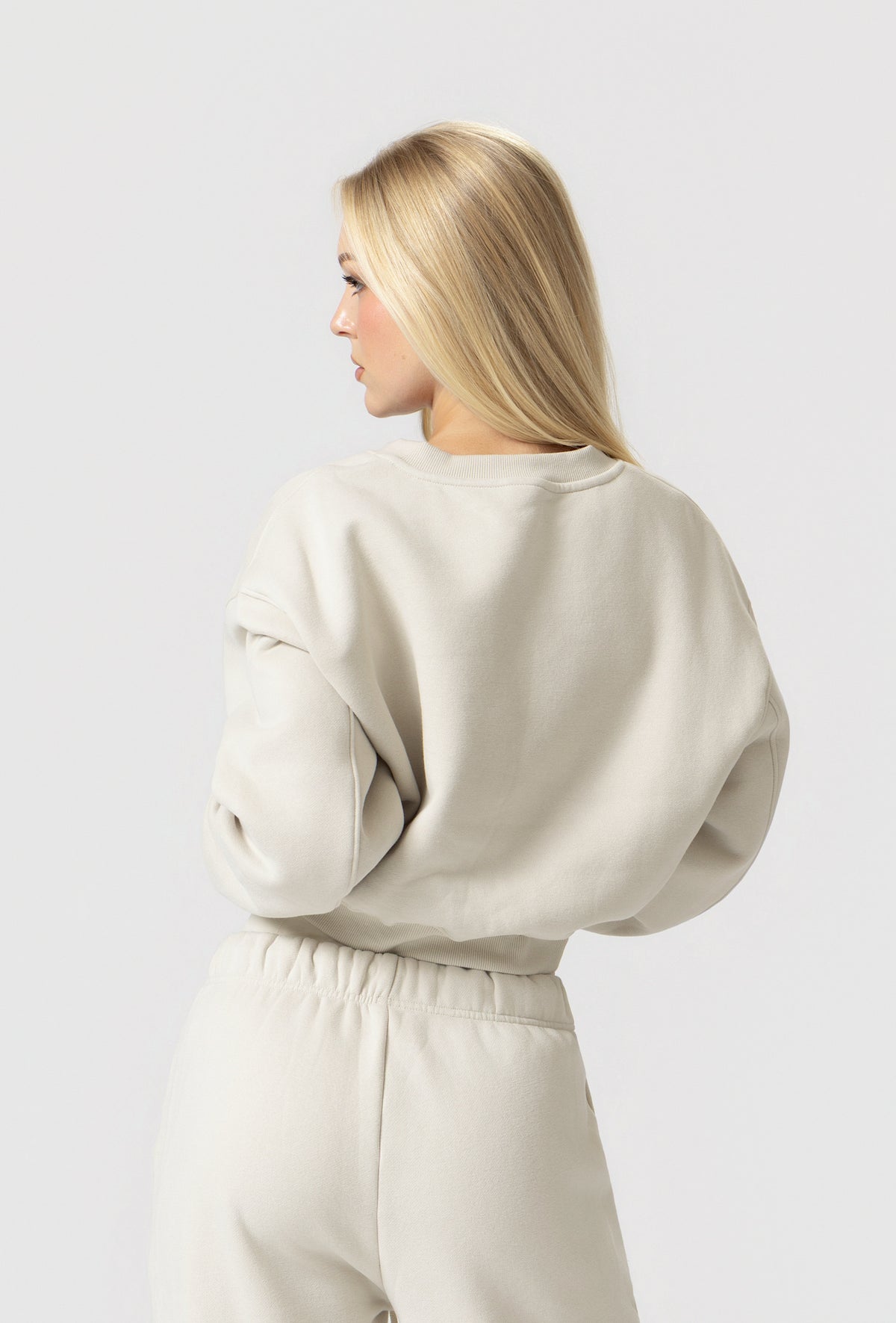 Varsity Cropped Sweatshirt - Vanilla