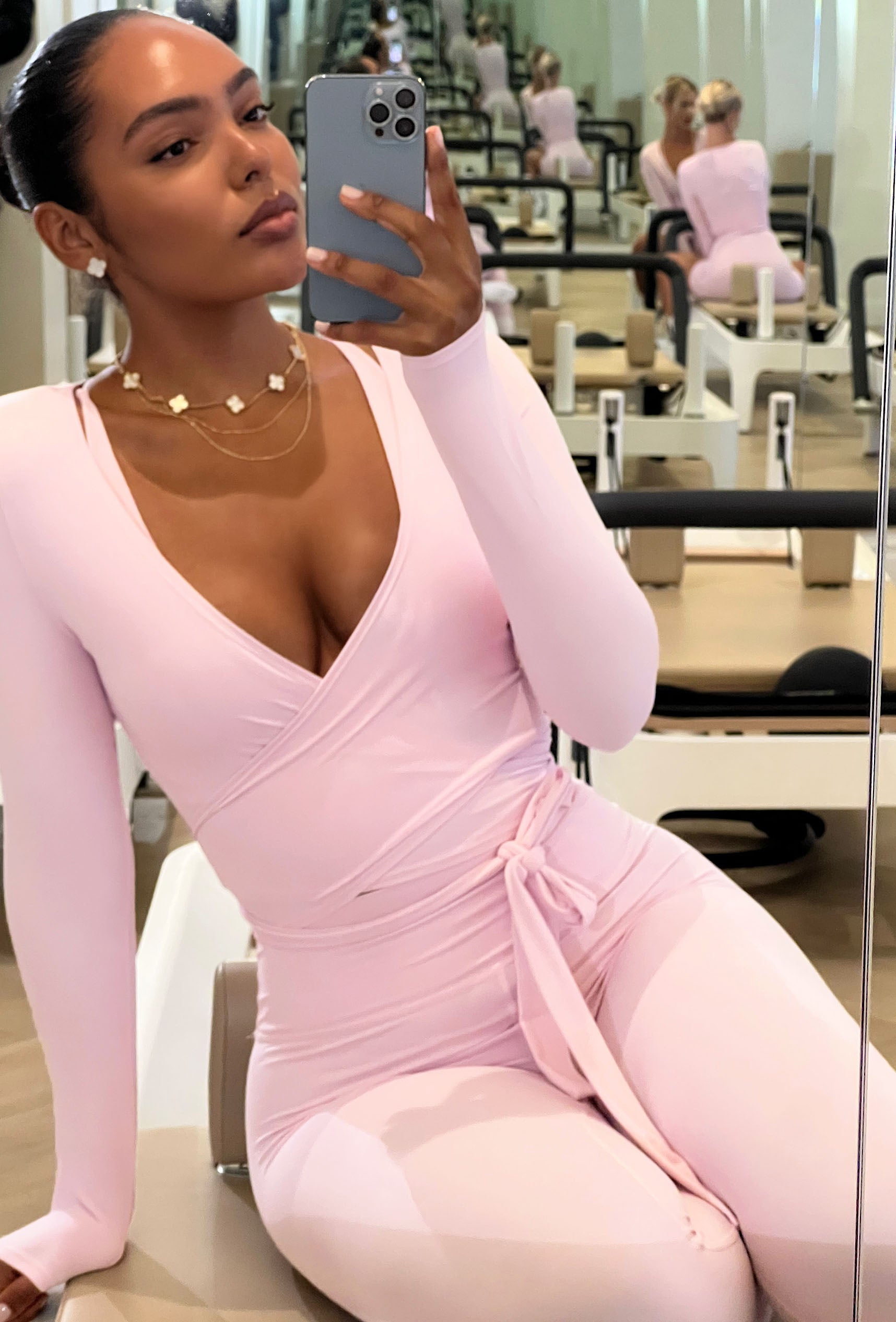 Forma Wrap Top - Ballet Pink