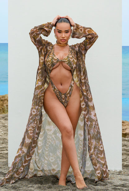 Achilles Sheer Cover Up - Desert Snake