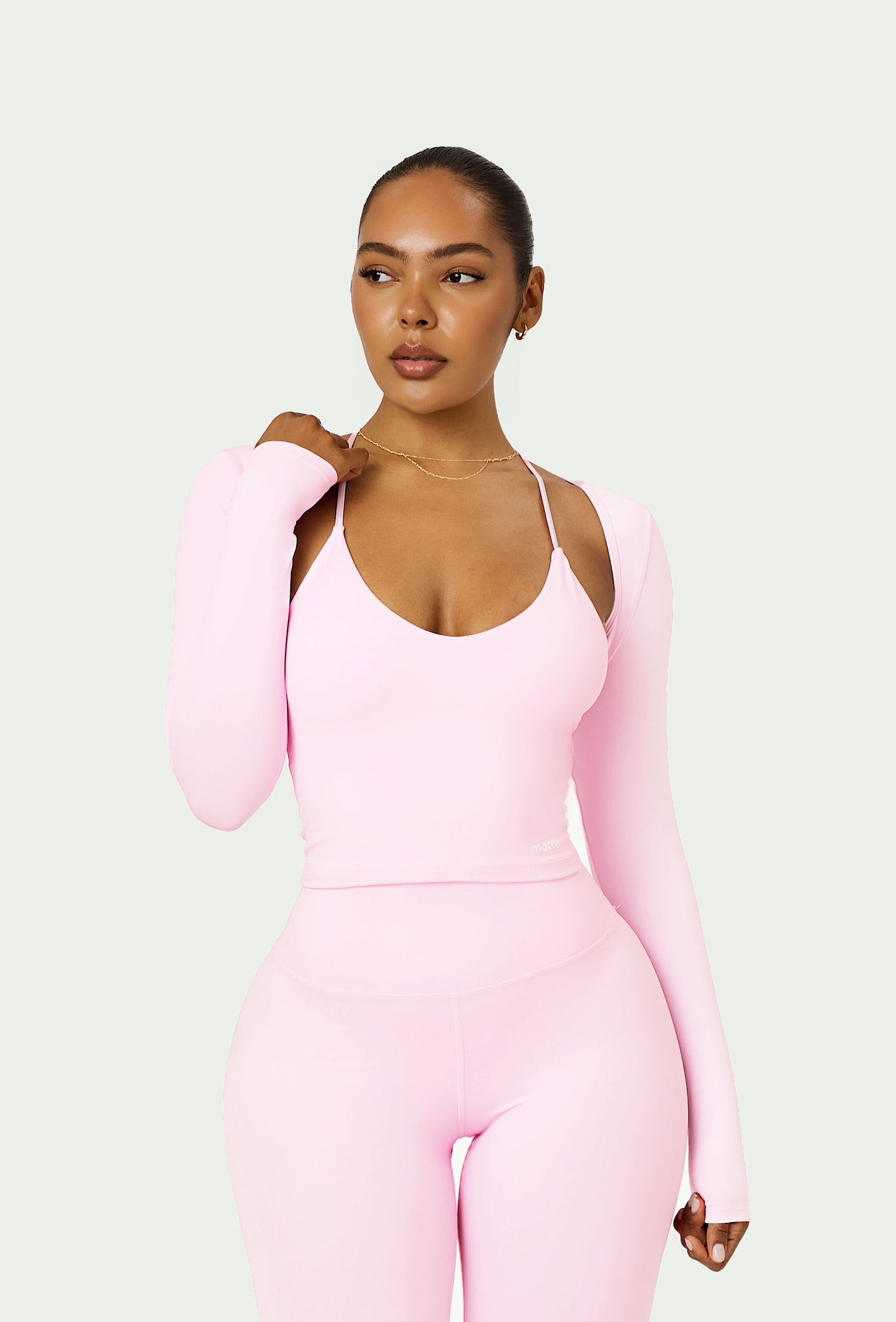 Align Long Sleeve Crop Top - Ballet Pink