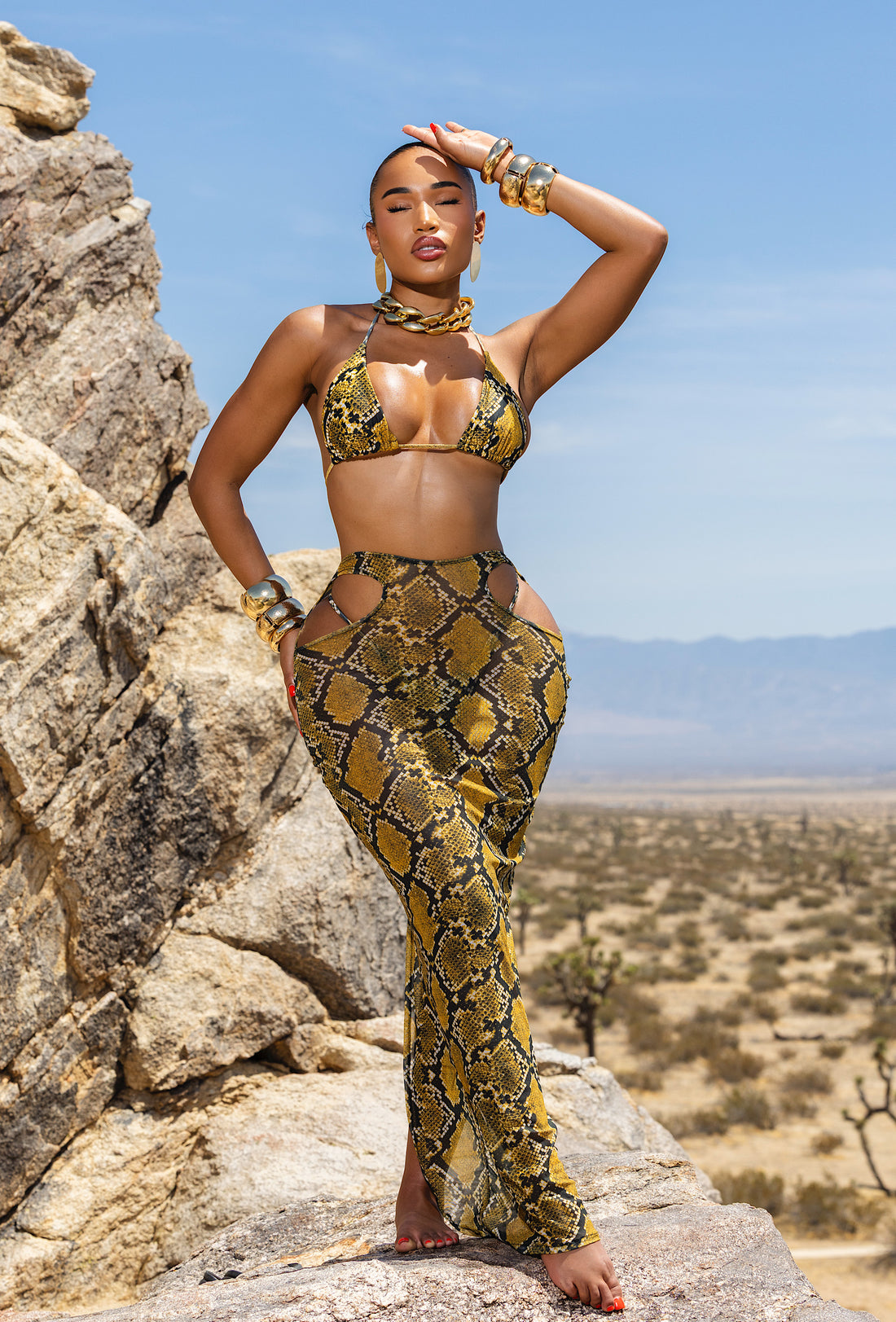 Augustus 3 Piece Set - Yellow Python