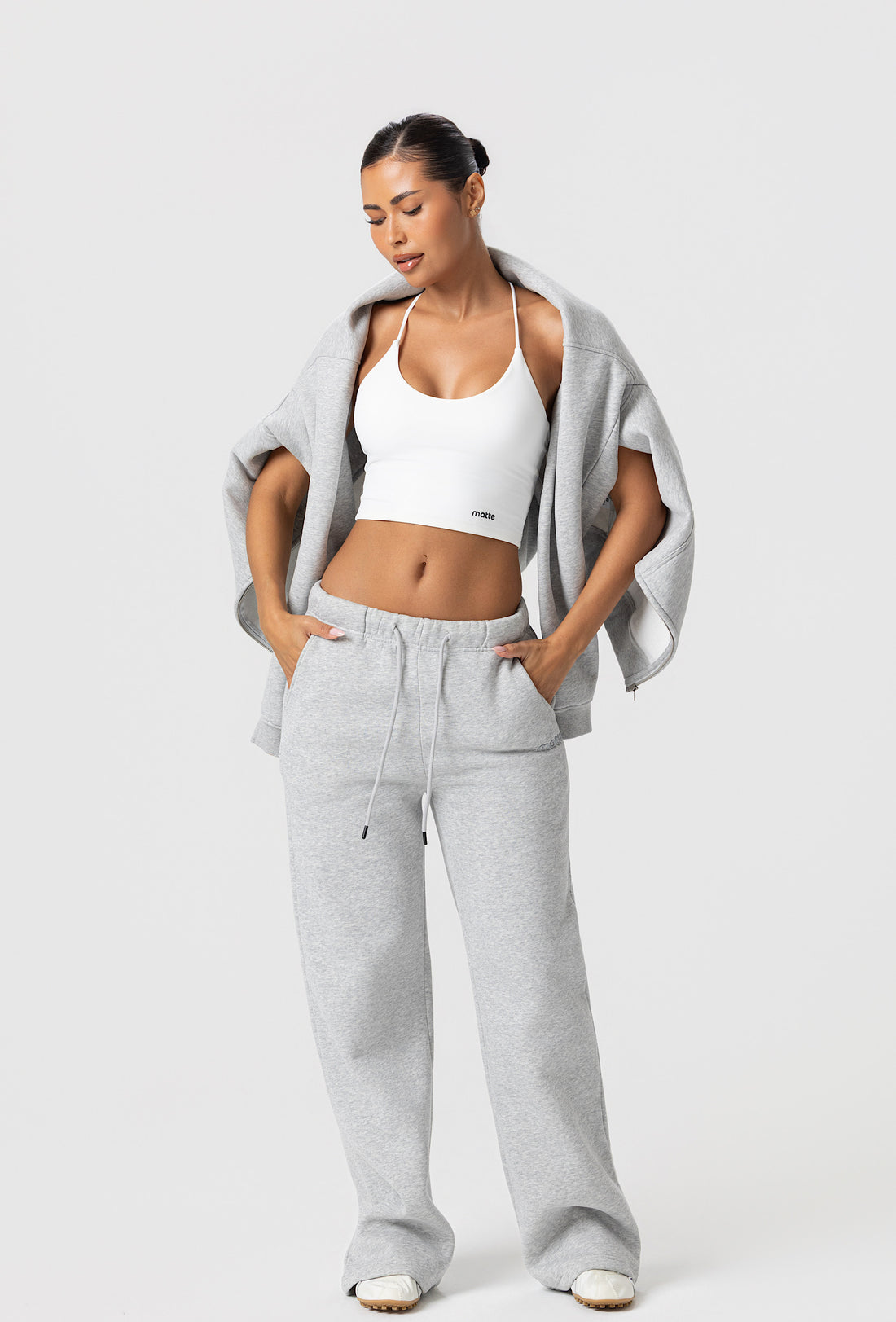 Staple Wide Leg - Heather Gray