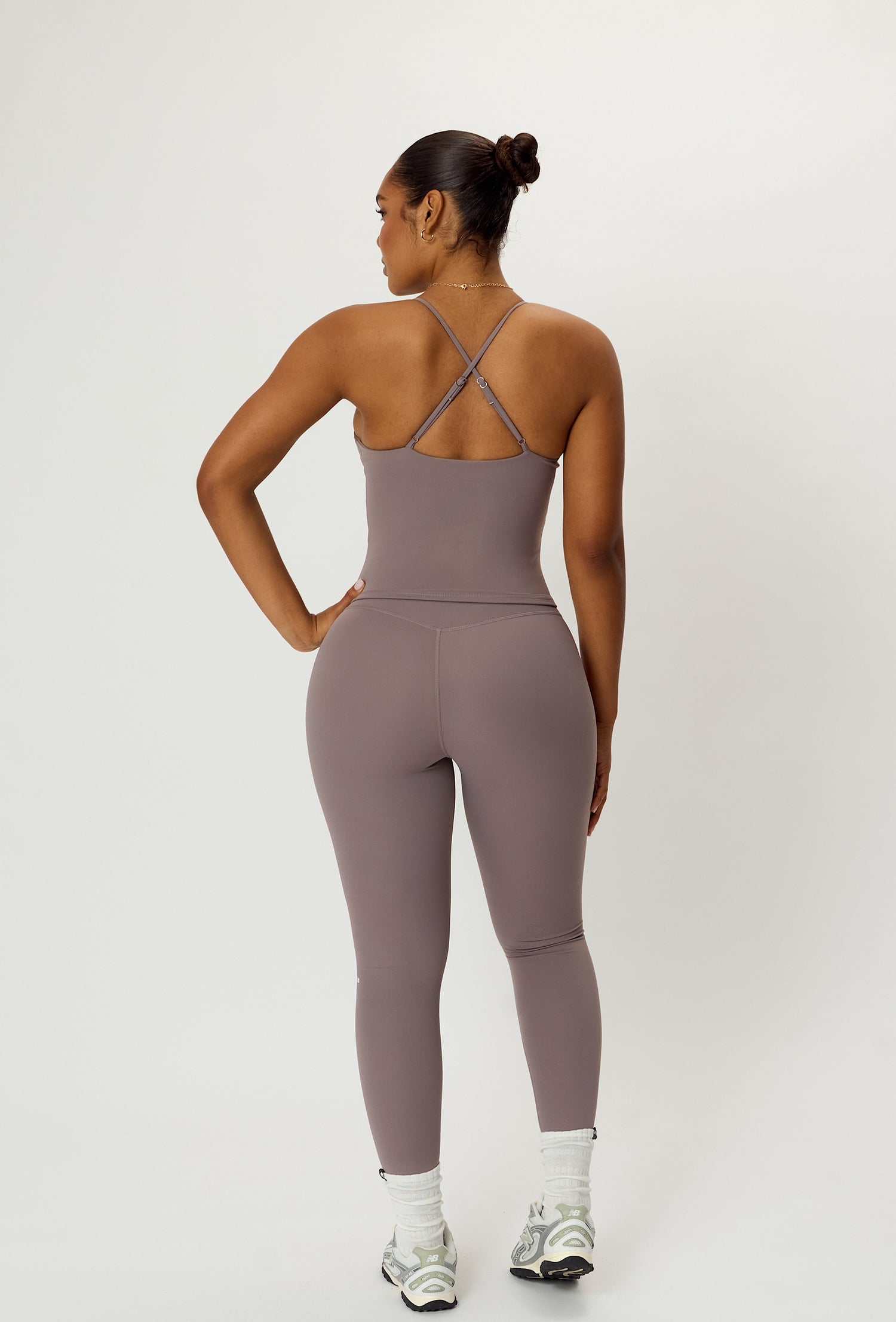 Longform Double Layer Tank - Taupe