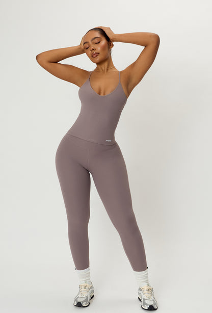 Longform Double Layer Tank - Taupe