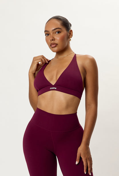 Softsculpt Triangle Bra - Burgundy