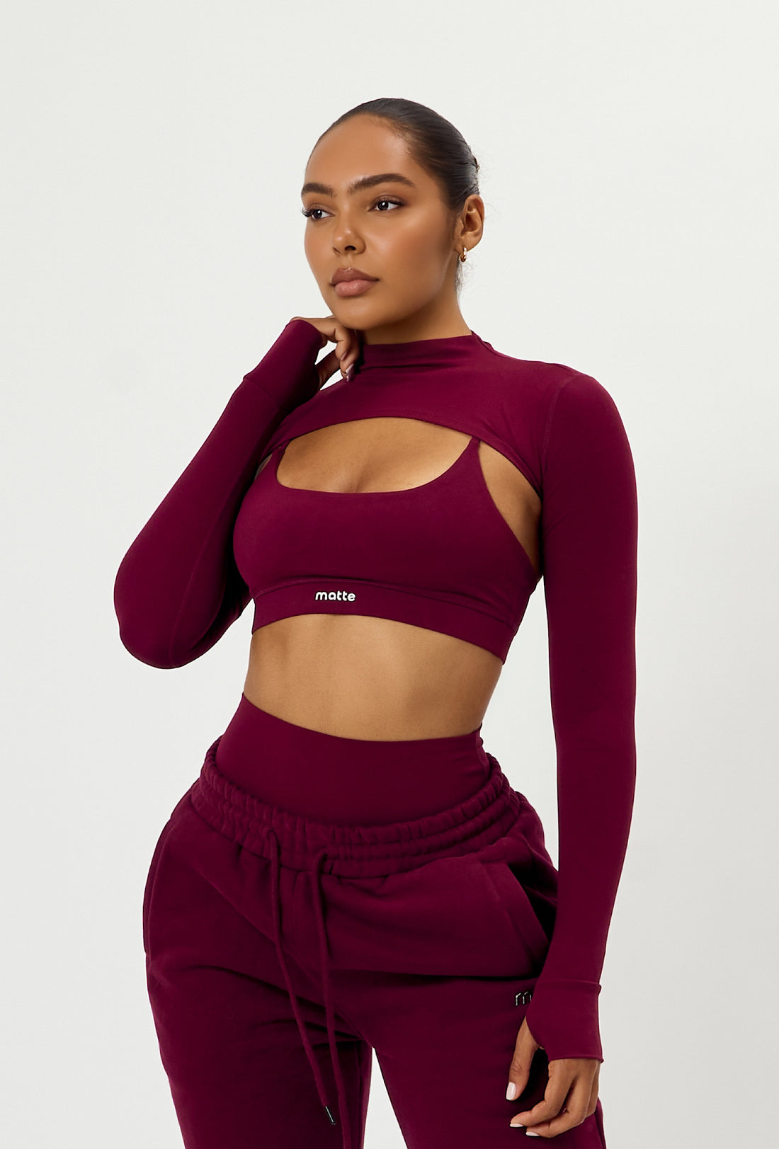 Mock Studio Crop - Burgundy