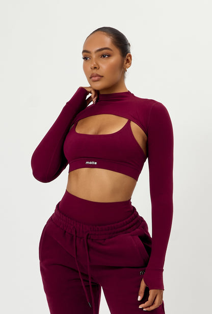 Mock Studio Crop - Burgundy