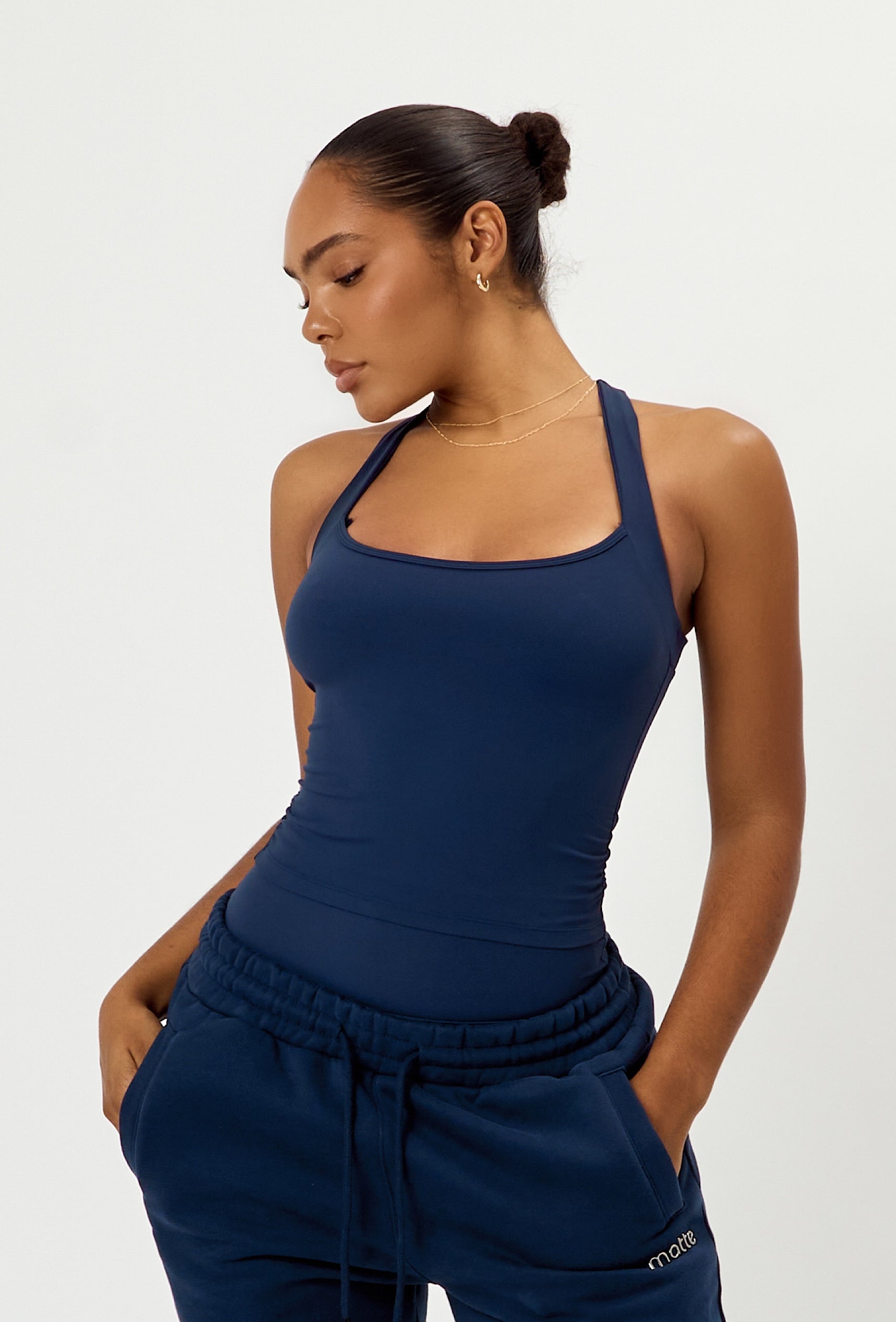 Soft Cinch Tank - Navy