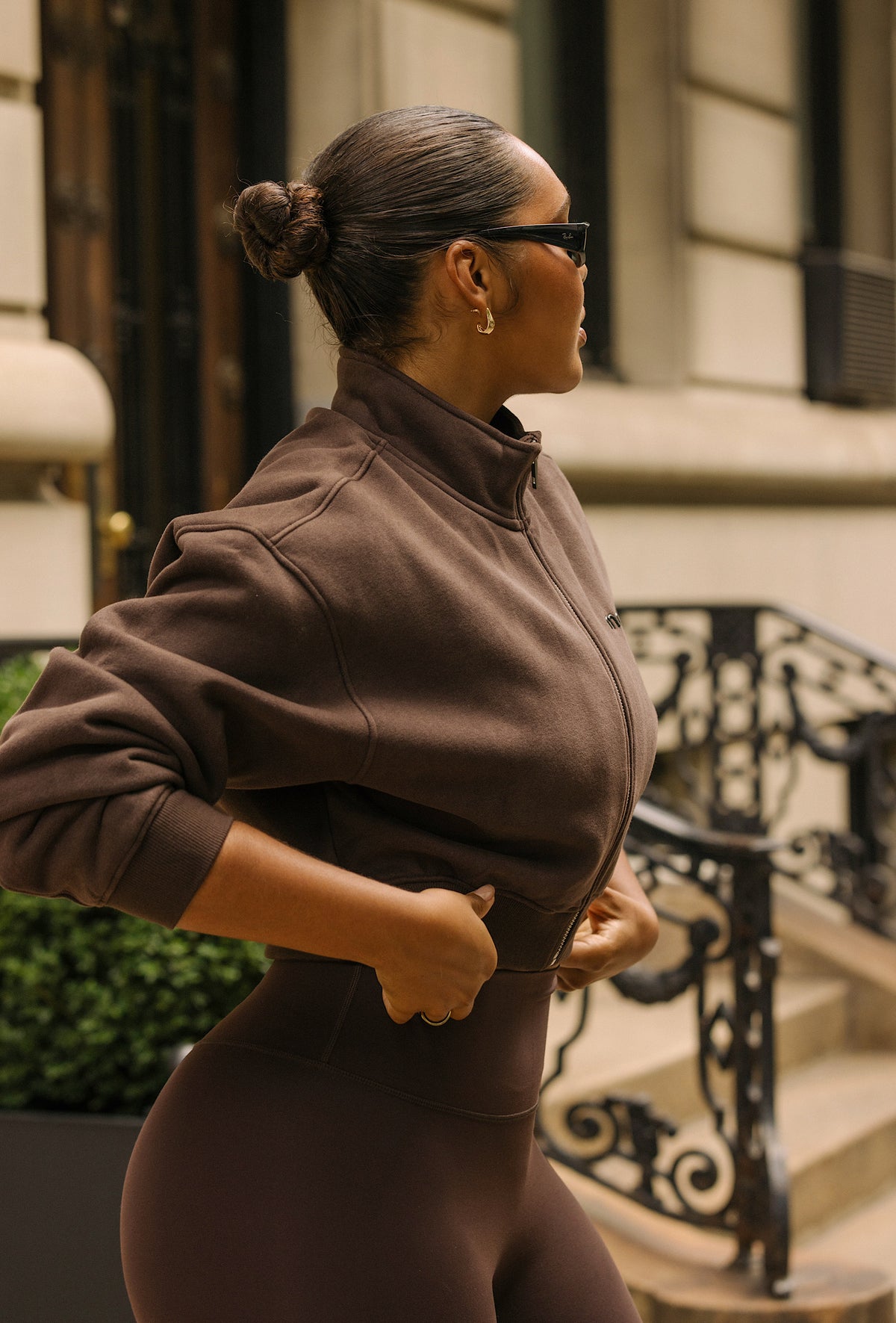 Matte Varsity Jacket - Espresso