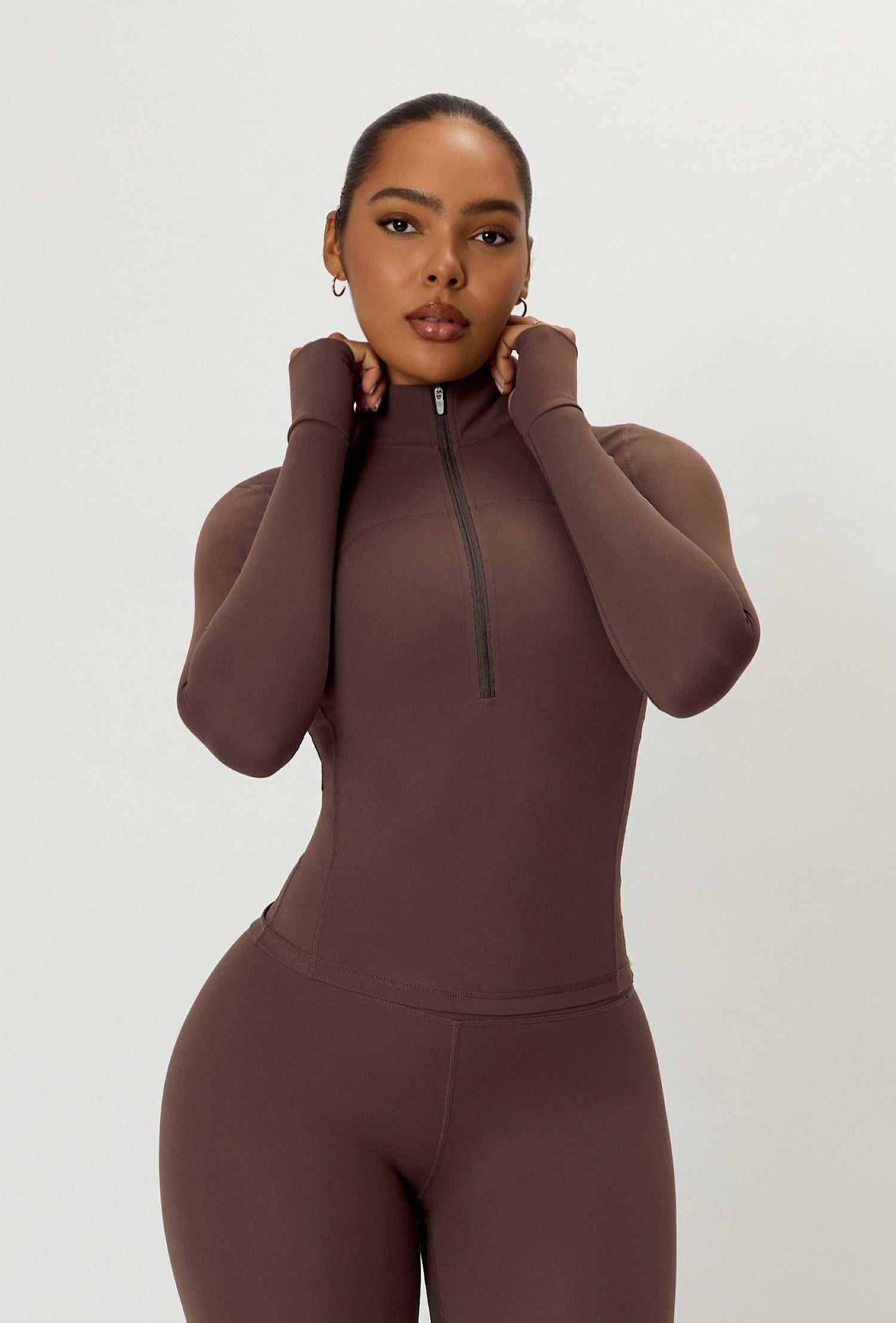 Contour Half Zip - Cocoa