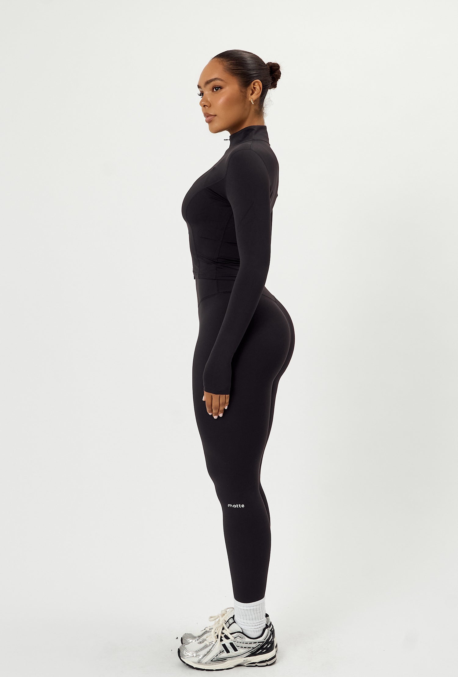 Sculpt Zip Long Sleeve - Black