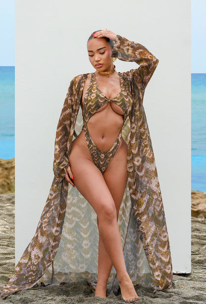 Achilles Sheer Cover Up - Desert Snake