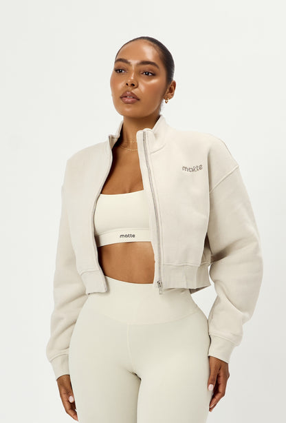 Matte Varsity Jacket - Vanilla