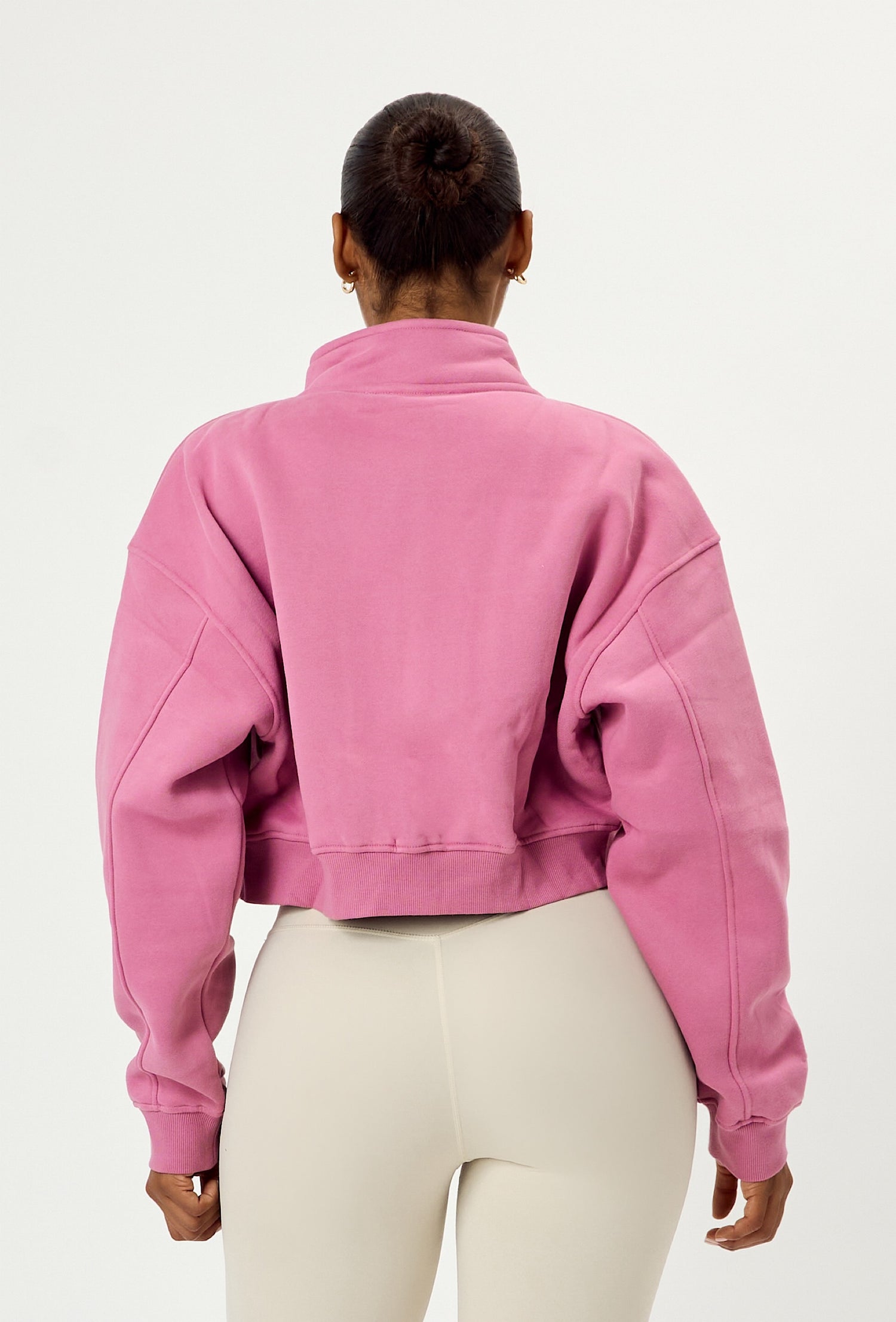 Matte Varsity Jacket - Pink Cloud