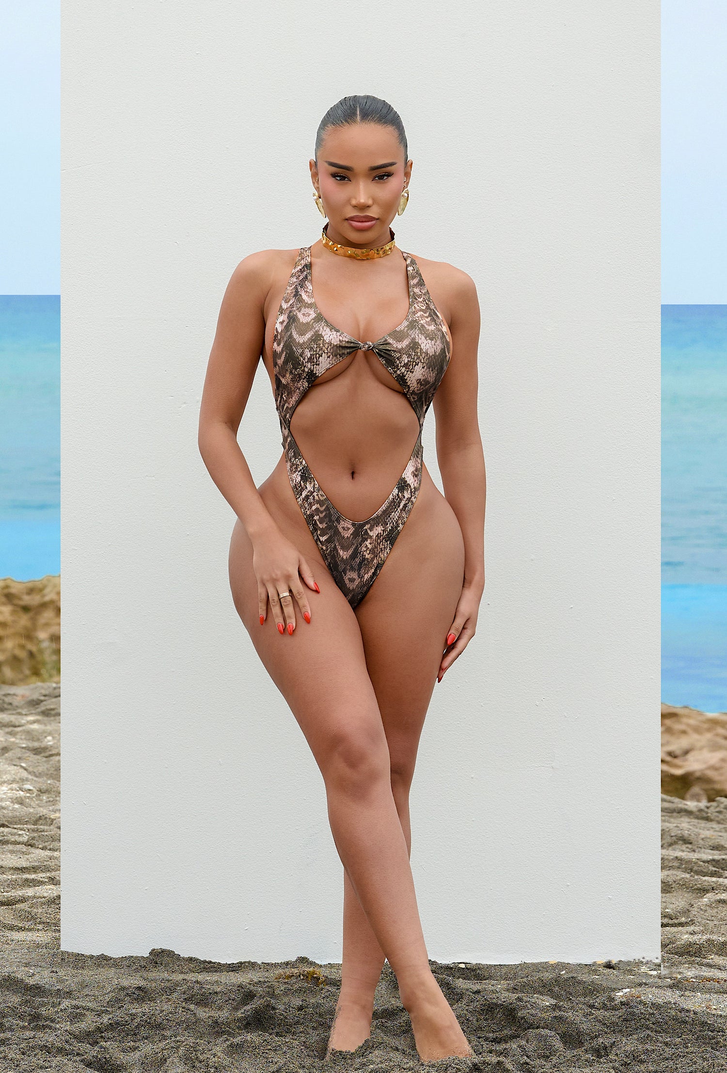 Yiannis 2 Piece Set - Cocoa Snake