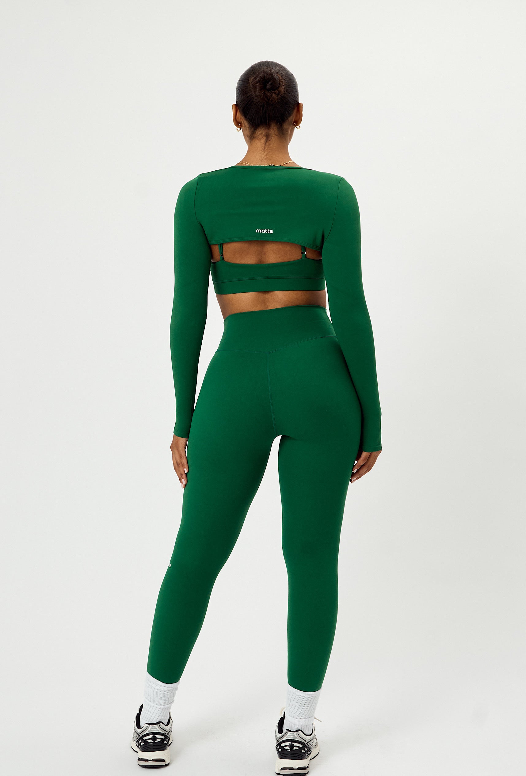 Align Long Sleeve Crop Top - Fern