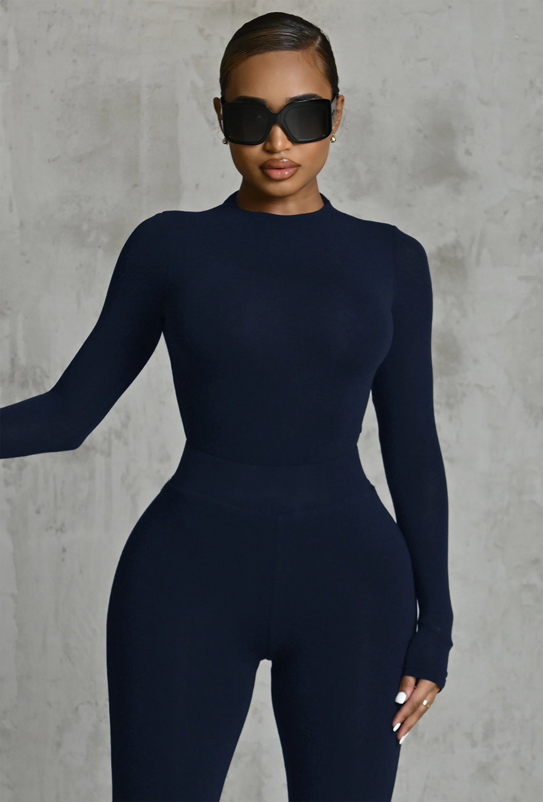Matte Basix Sculpt Bodysuit - Navy